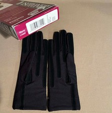 Vintage NEW Isotoner CLASSICS Women's Lined BLACK Gloves ONE SIZE Stretch