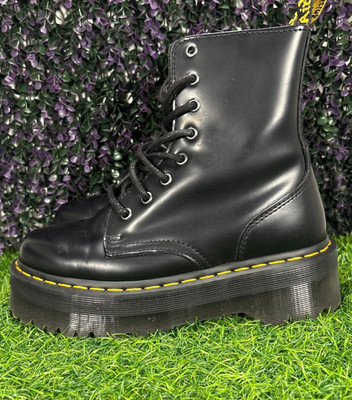 Dr. Martens Jadon Men's Size 6 Black Polished Smooth Leather Platform Boots