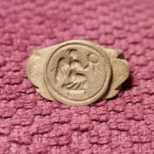 Fantastic Ancient Roman Silver Ring Victoria 1st - 2nd AD .