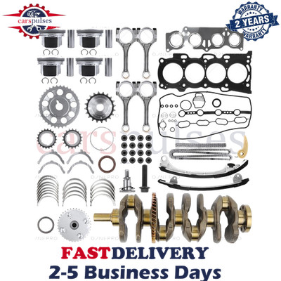 2AZFE 2.4L Engine Rebuild Piston Gasket Timing Kit w/ Crankshaft Rods For Toyota
