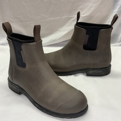 Merry People Bobbi Rain Boots Chelsea Chocolate Black Women 8 Men 7 EU 39