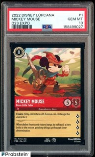 2022 Disney Lorcana D23 Expo #1 Mickey Mouse PSA 10 GEM MINT