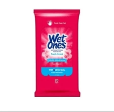9 Pack Wet Ones Hand Wipes Fresh Scent 20 Count Each Travel Pack