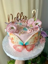 Gold Set NAME + ALTER Tortenstecker Geburtstag Torten Torte Cake Deko NEU