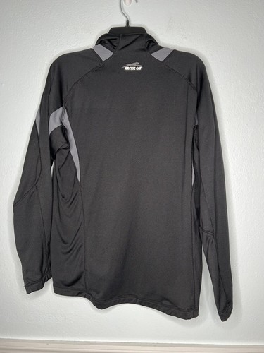 Arcticwear Arctic Cat Pullover Mens Medium 1/4 Zip Black Shirt Jacket - Picture 2 of 4