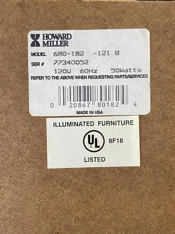 Howard Miller Curio Display Cabinet 680-182 Woodburn Yorkshire Oak 680182 - Image 2 of 3