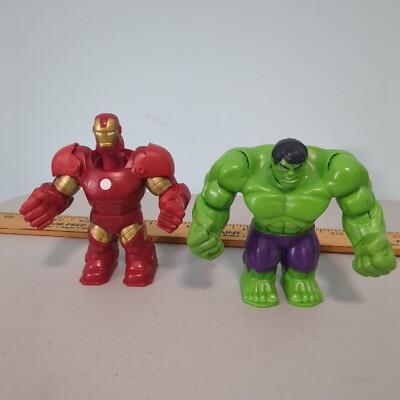 2013 Hasbro Marvel Battle Masters ''Hulk'' &  IRON MAN 4.5  Battle Control action