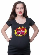 Camiseta Embarazo Super Mamá Camisetas Anuncio Bebé Camiseta