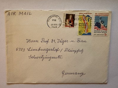 Beleg USA nach Limburgerhof. Los 8250. schoeniger-notgeld
