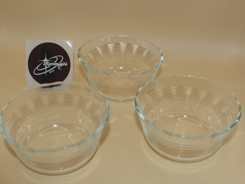 Vintage Pyrex Corning 463 Custard Cup Scalloped Edge 175ml Set Of 3 ...