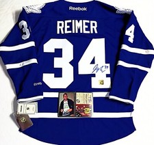 W/COA-S JAMES REIMER TORONTO MAPLE LEAFS AUTO/SIGNED HOME REEBOK HOCKEY JERSEY