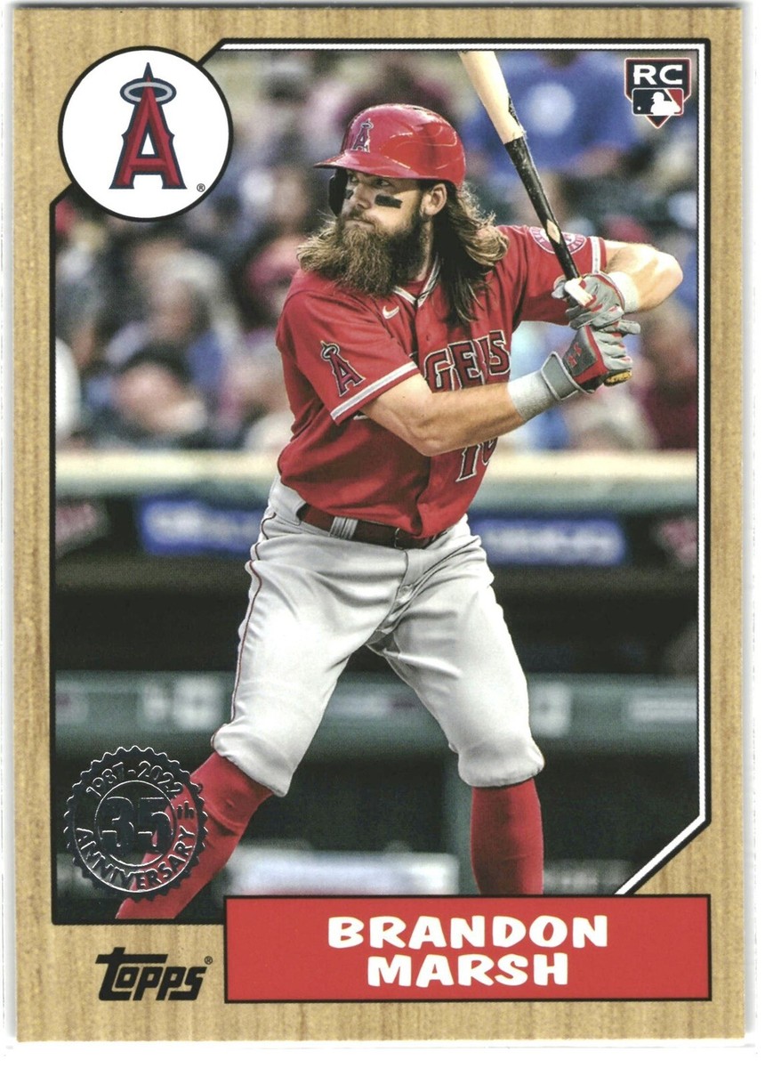 2022 Topps Series 1 Brandon Marsh Rookie 35th Los Angeles Angels