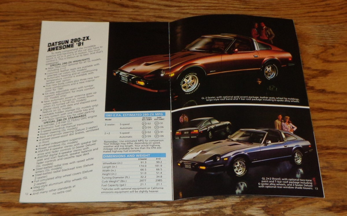 Original 1981 Datsun Full Line Car & Truck Sales Brochure 81 200SX