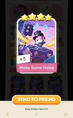 Jingle JOY Album | Make Some Noise - 4 Star Sticker  - Set 13