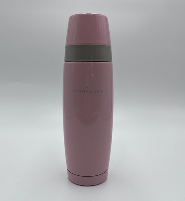 Vintage 2005 Starbucks Coffee 16 oz Pink and Gray Thermos 16oz Clean