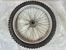USED OEM 1990 90 1991 91 KAWASAKI KX125 KX 125 FRONT 21" WHEEL RIM & HUB ASSY
