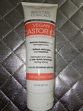 Advanced Clinicals Vegan Castor Oil Leave-In Conditioner 8 fl oz