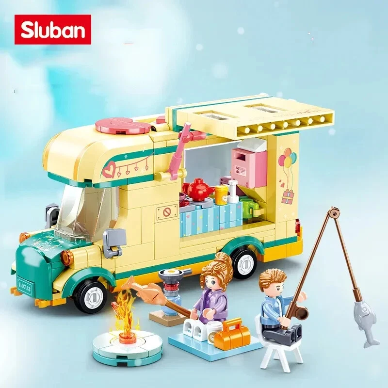 Sluban Alps Ski Resort Building Blocks Travel RV Hot Spring Holiday House Bricks - Image 4 of 4