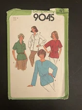 Simplicity 9045 Pattern Tunic Belt Size 14 Misses Precut Vintage 1979