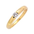 Ringe Verlobungsring Damenring Goldring mit Zirkonia Gelbgold 333