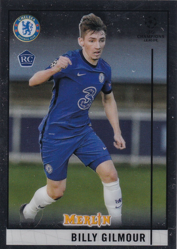 Topps Merlin Chrome Fußball Karte CL 20/21 Nr. 14 Billy Gilmour 