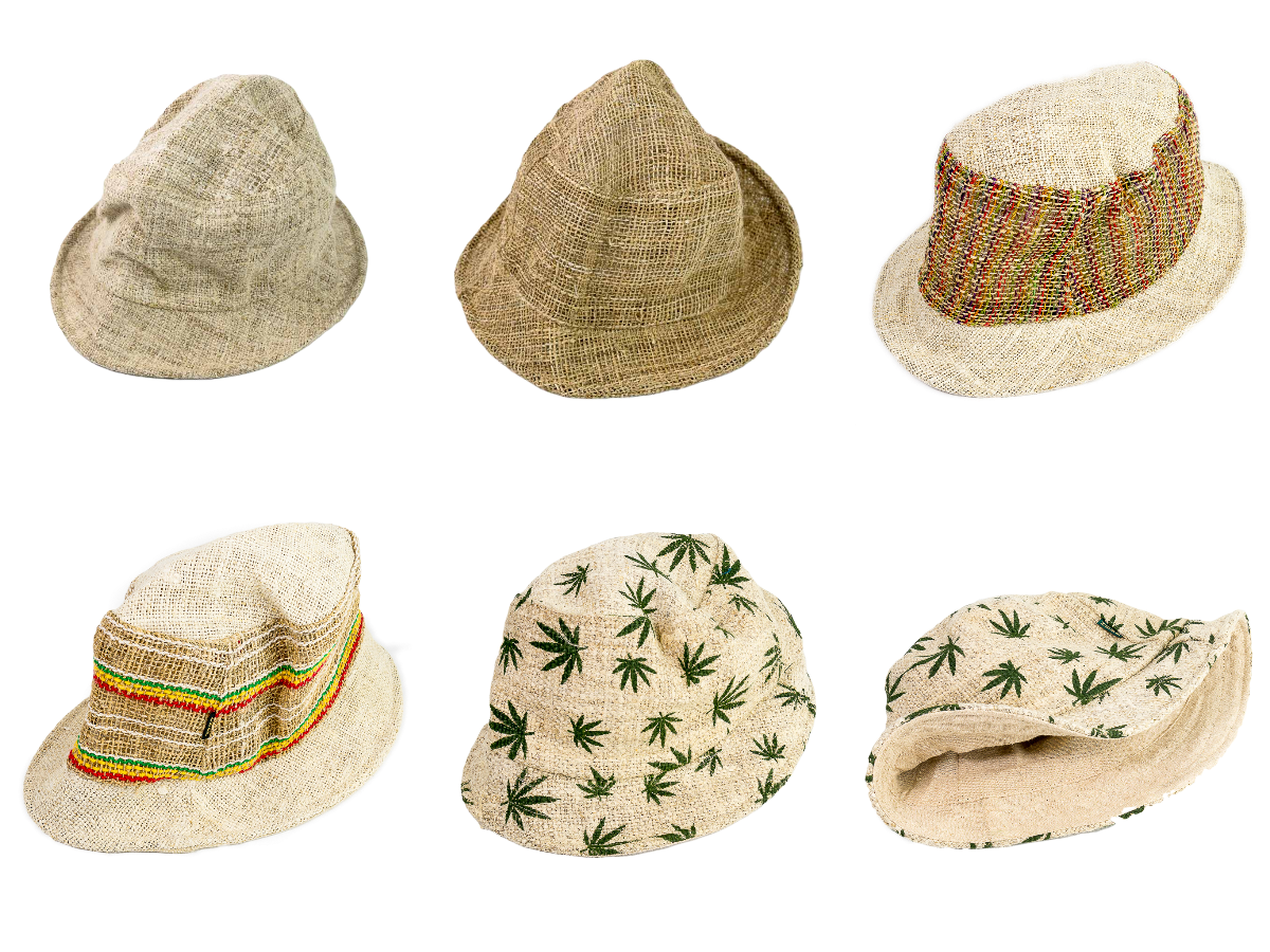 Handmade Men Women Pure Hemp Bucket Hat| Boho Hippie Gypsy  display picture 1