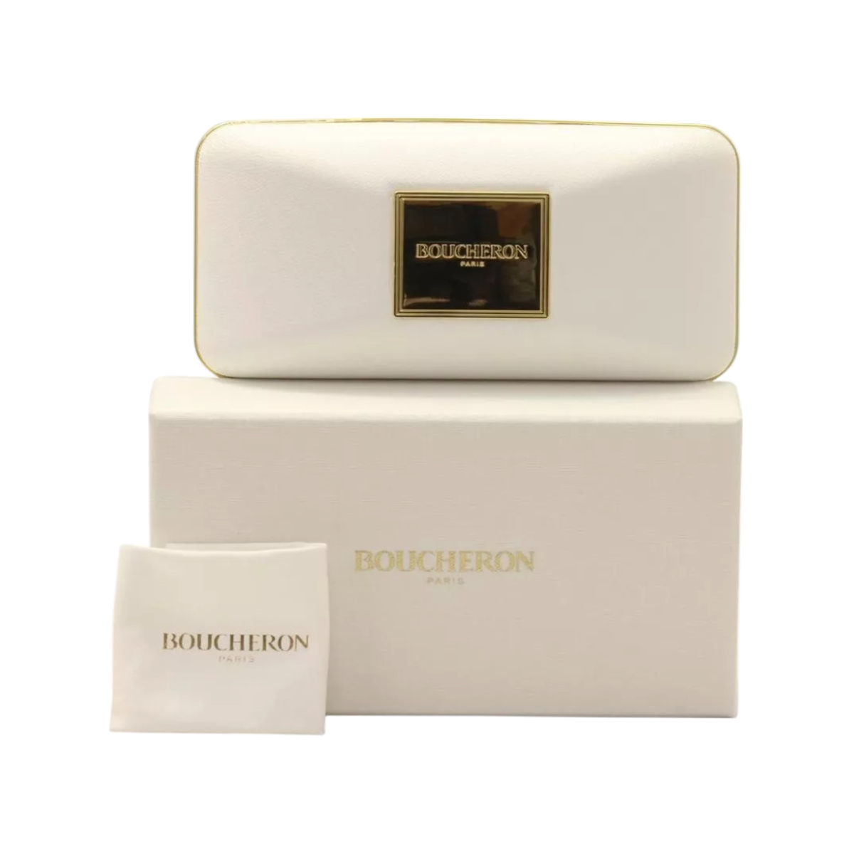 Boucheron Paris BC0105S Women’s Cat Eye Sunglasses Black/Gold Gray UV400 Case Boucheron Women main image 2