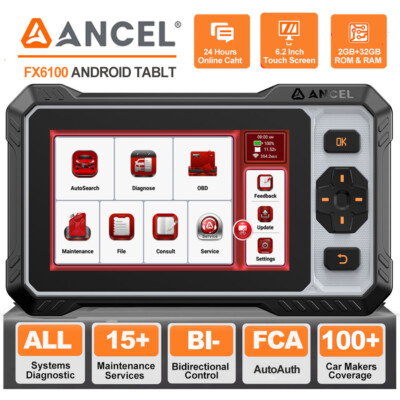 ANCEL FX6100 KFZ OBD2 Diagnosegerät Scanner Bluetooth Alle System Aktiver Test
