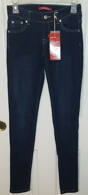 NWT Gogo Star Women's Fearless Ultra Skinny Dark Wash Denim Jeans Size 1 (27x31)
