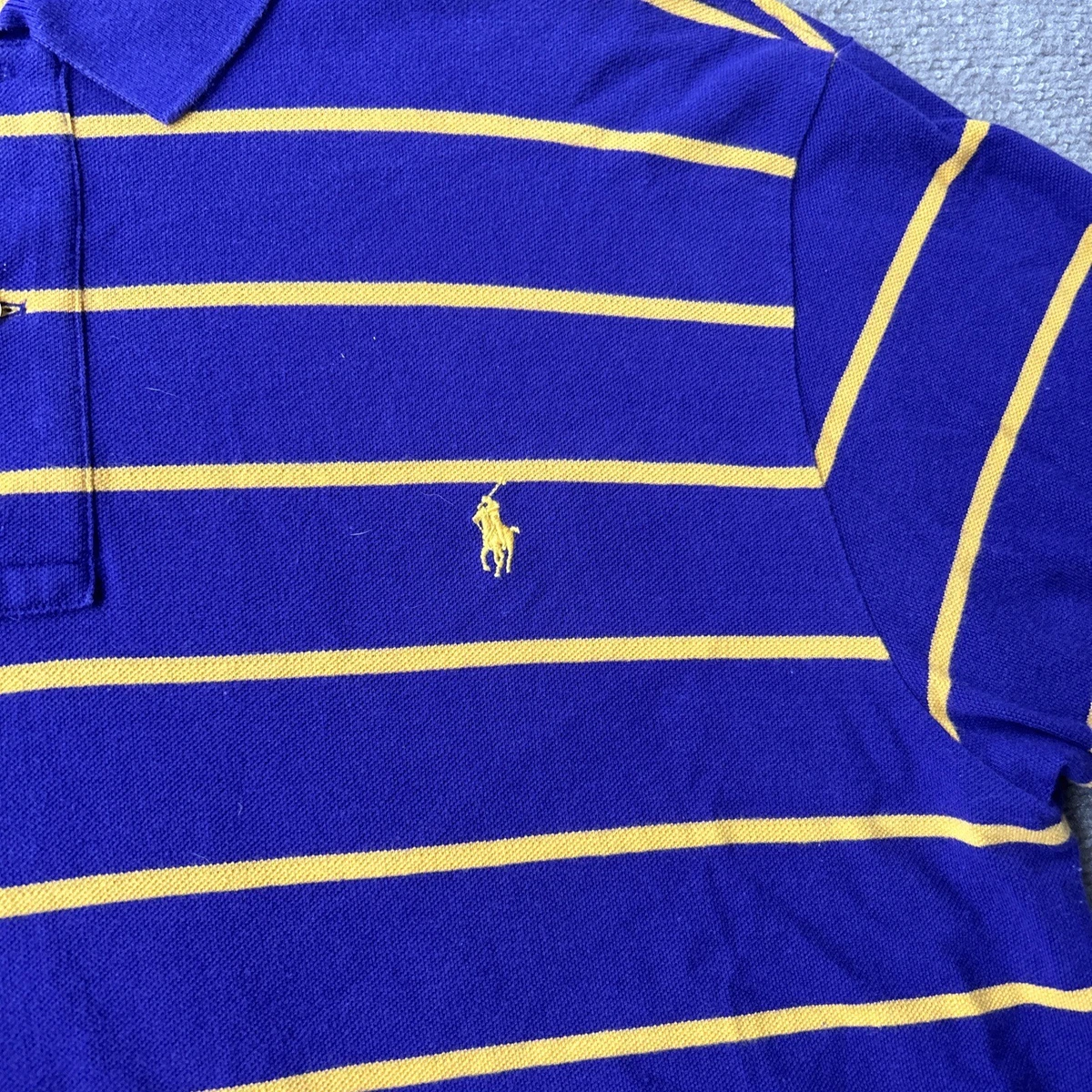 purple and yellow polo