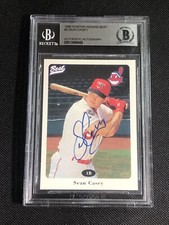 SEAN CASEY 1996 BEST KINSTON INDIANS SIGNED AUTOGRAPHED CARD BAS AUTHENTIC