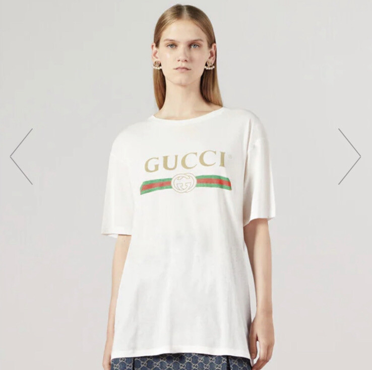 Gucci 1980 Printed Shirt T-shirt With Embroidered Flower and Gucci 1980 Printed Shirt T-shirt With Embroidered Flower and
