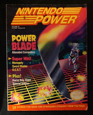 Nintendo Power Magazine #23 April 1991 NES Power Blade, Sim City