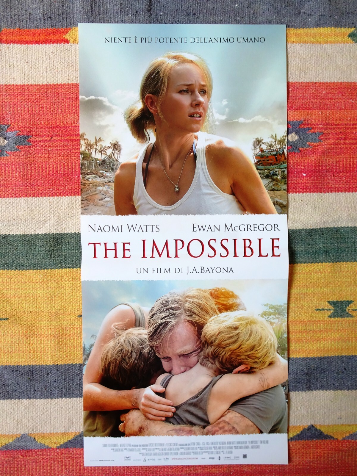 Locandina originale film The Impossible (2012) - Regia di Juan Antonio Bayona