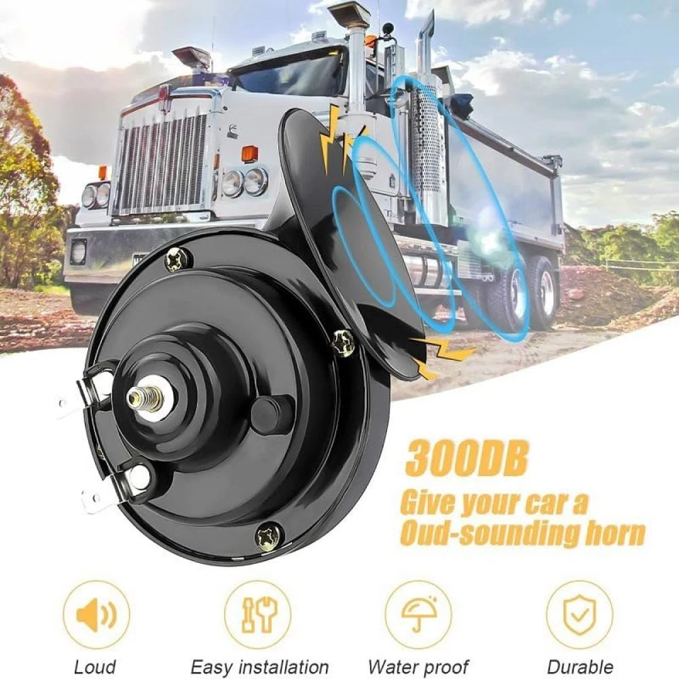 2X 12V Elektrisch-Schnecken 300DB Klang Hupe Lufthorn Laut Horn Auto Fanfare LKW - Bild 3 von 4