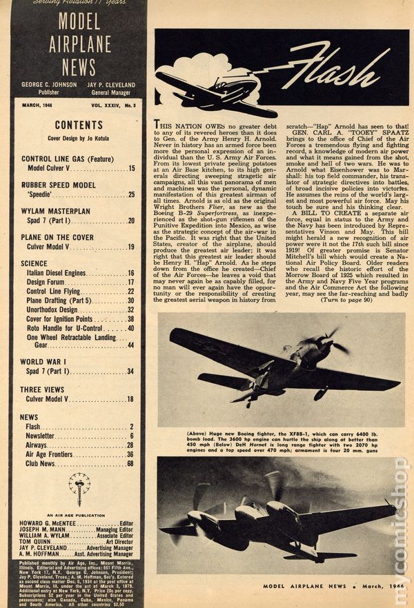 Model Airplane News Magazine Vol. 34 3 VG 3.5 1946 Low Grade eBay