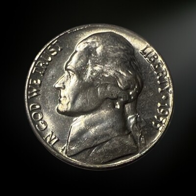 #ad 1955 D Denver Mint Jefferson Nickel Brilliant Uncirculated BU $3.29