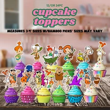 Flintstone PARTY SUPPLIES BIRTHDAY DECORATION BALLOON TABLEWARE SWIRL DISPlaY