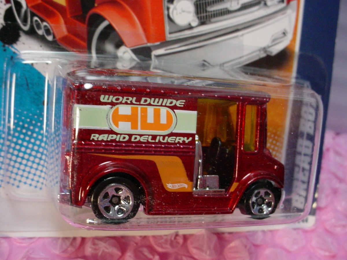 2011 Hot Wheels BREAD BOX Delivery Truck #171∞red;WORLDWIDE RAPID