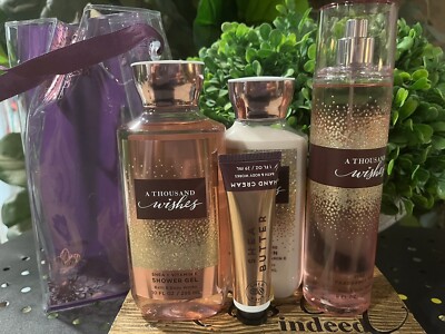 Bath & Body Works A THOUSAND WISHES Gift Set 4pcs In Bag Brand New