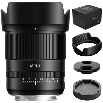 TTArtisan 75mm F2.0 AF Full Frame Auto Focus Prime Lens for Sony E-mount Cameras