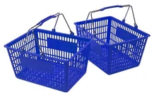 NEW Shopping Basket Set set of 2 Blue