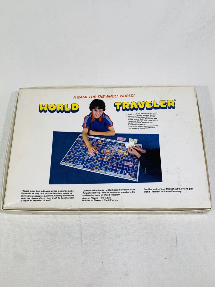 World Traveler Third Edition 1980 Educational Board Game Vintage Rare Stock #100 - Image 2 of 4
