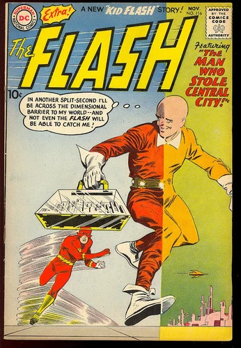 The Flash #116 Nice Unrestored Silver Age Superhero Vintage DC Comic 1960 VG+