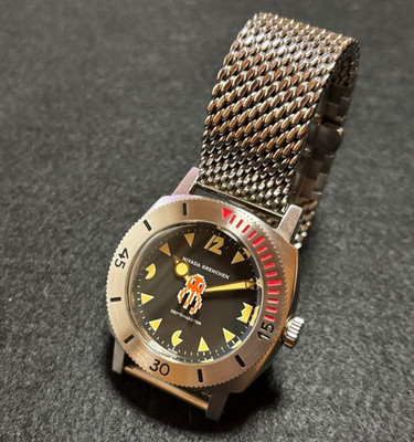 RARE Nivada Grenchen Depthmaster Jellyfish seconde/seconde Orange Ltd 10