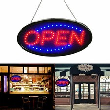 Bright LED Neon Light OPEN Sign Business Animated Motion with ON/OFF 19x10" USA
