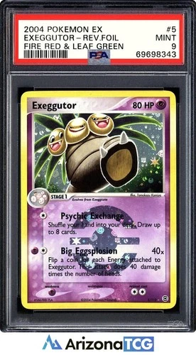 Pokemon 2004 Exeggutor 5/112 Reverse Foil FireRed & LeafGreen PSA 9