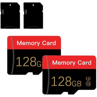 2-Pack 128GB Micro Memory Card & Adapter: High-Speed & Durable for All Devices