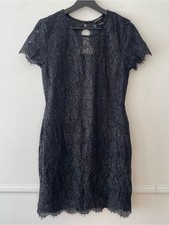Banana Republic Factory Metallic Detail Lace Dress Size 8