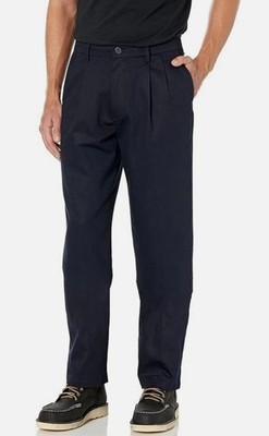 Dockers Men's Classic Fit Signature Khaki Pleated Stretch Pants Blue $62 NWT 